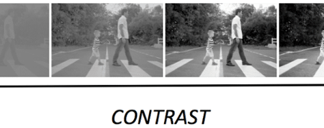 Pedestrian visibility black and white