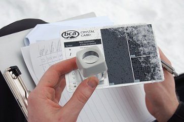Close up of crystal card