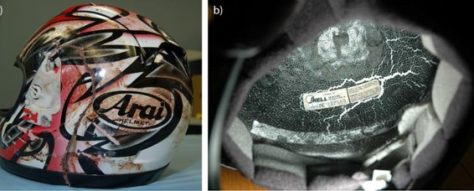 Helmet damage