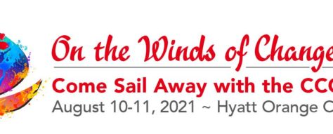 The Combined Claims Conference logo is a multicolored sailboat, and the conference is named On the Winds of Change: MEA Forensic is pround to sponsor the event and MEA experts Dave, Cole, Chris and Russell attend