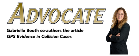 Gabrielle Booth, MEA Forensic Project Engineer, co-authored an Advocate Magazine article on GPS evidence in collision cases.